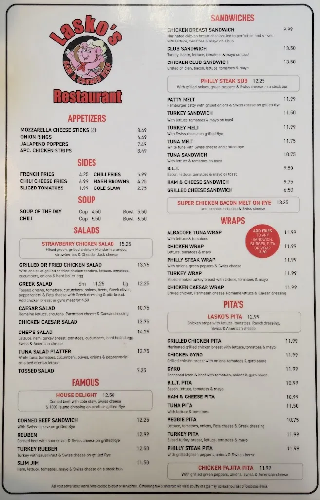 Menu_Laskos Restaurant_Midland, MI_image_old_1