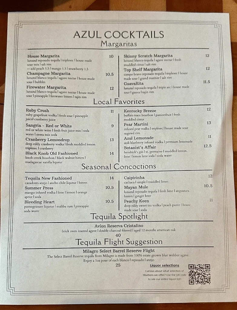 Menu_Azul Restaurant_Mill Creek, WA_image_old_3