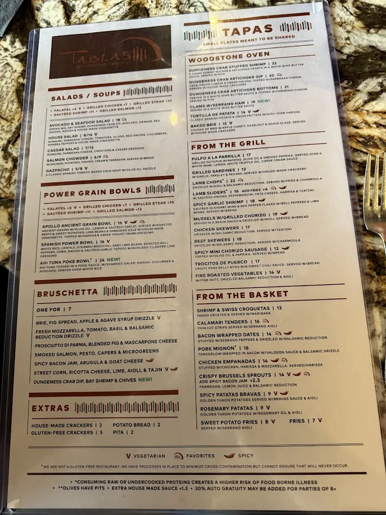Menu_Tablas Woodstone Taverna_Mill Creek, WA_image_old_2