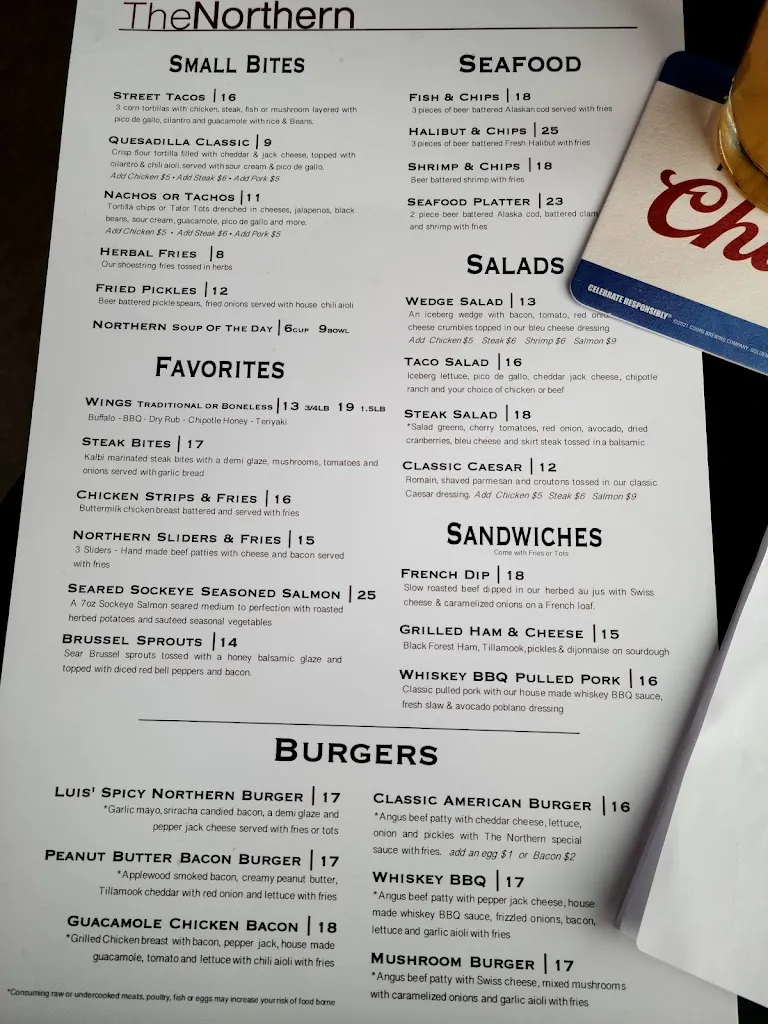 Menu_The Northern Public House_Mill Creek, WA_image_old_2