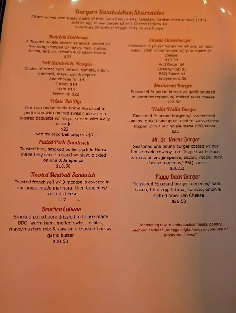 Menu_The Bourbon Restaurant & Lounge_Everson, WA_image_old_3
