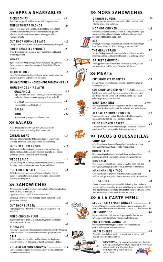 Menu_Woodinville Cut Shop Restaurant and Lounge_Woodinville, WA_image_old_1