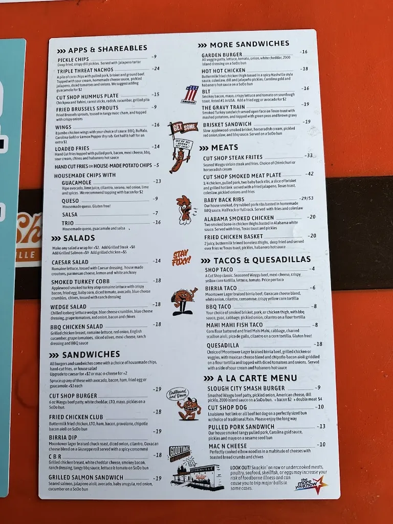Menu_Woodinville Cut Shop Restaurant and Lounge_Woodinville, WA_image_old_2