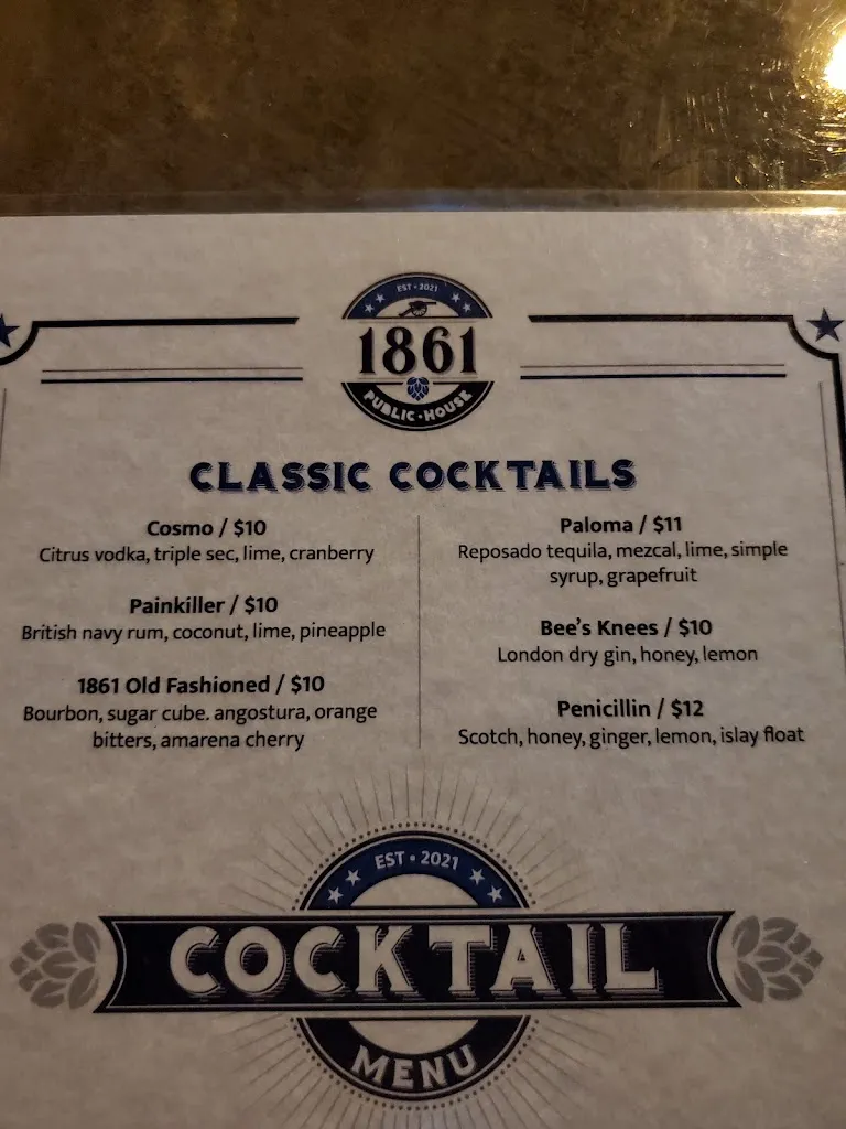 Menu_1861 Public House_Barboursville, WV_image_old_2