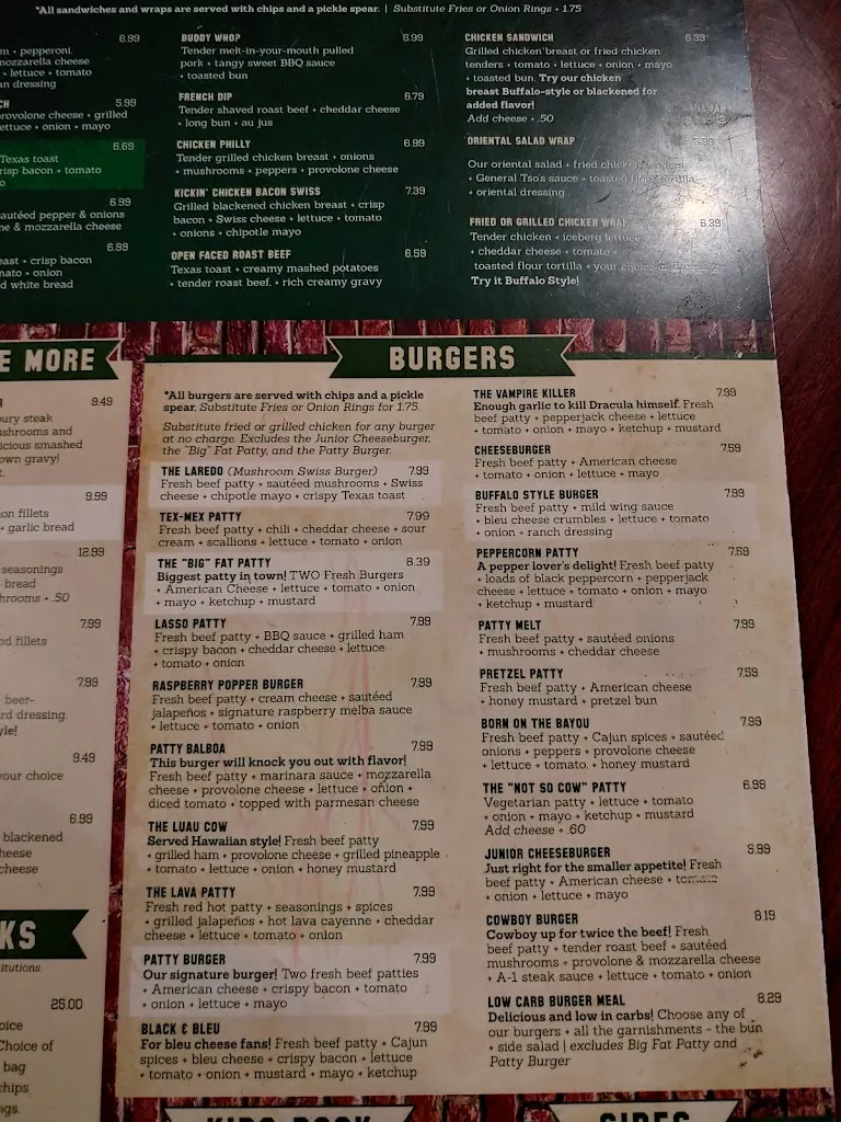 Menu_Fat Patty's Barboursville_Barboursville, WV_image_old_2