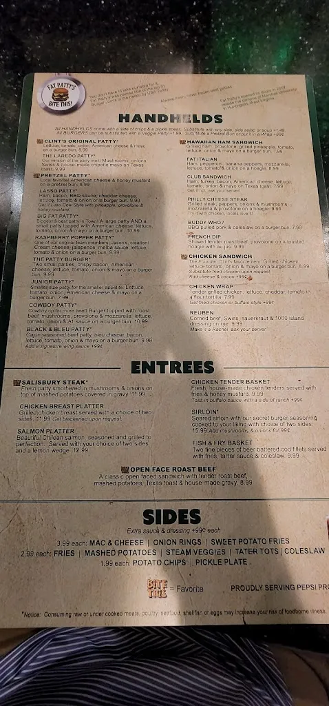 Menu_Fat Patty's Barboursville_Barboursville, WV_image_old_3