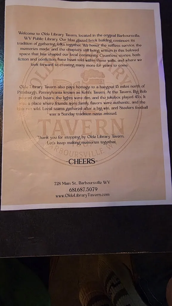 Carol French_Olde Library Tavern_Barboursville, WV_review