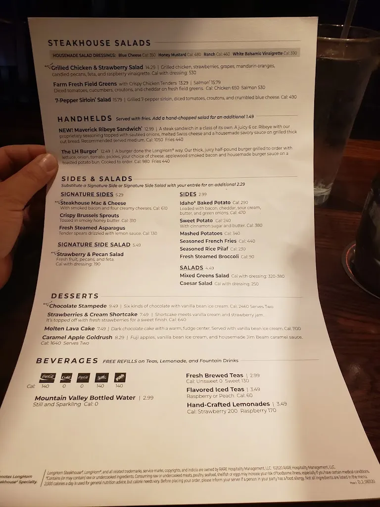 Menu_LongHorn Steakhouse_Barboursville, WV_image_old_1