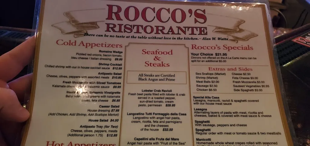 Menu_Rocco's Ristorante_Ceredo, WV_image_old_2