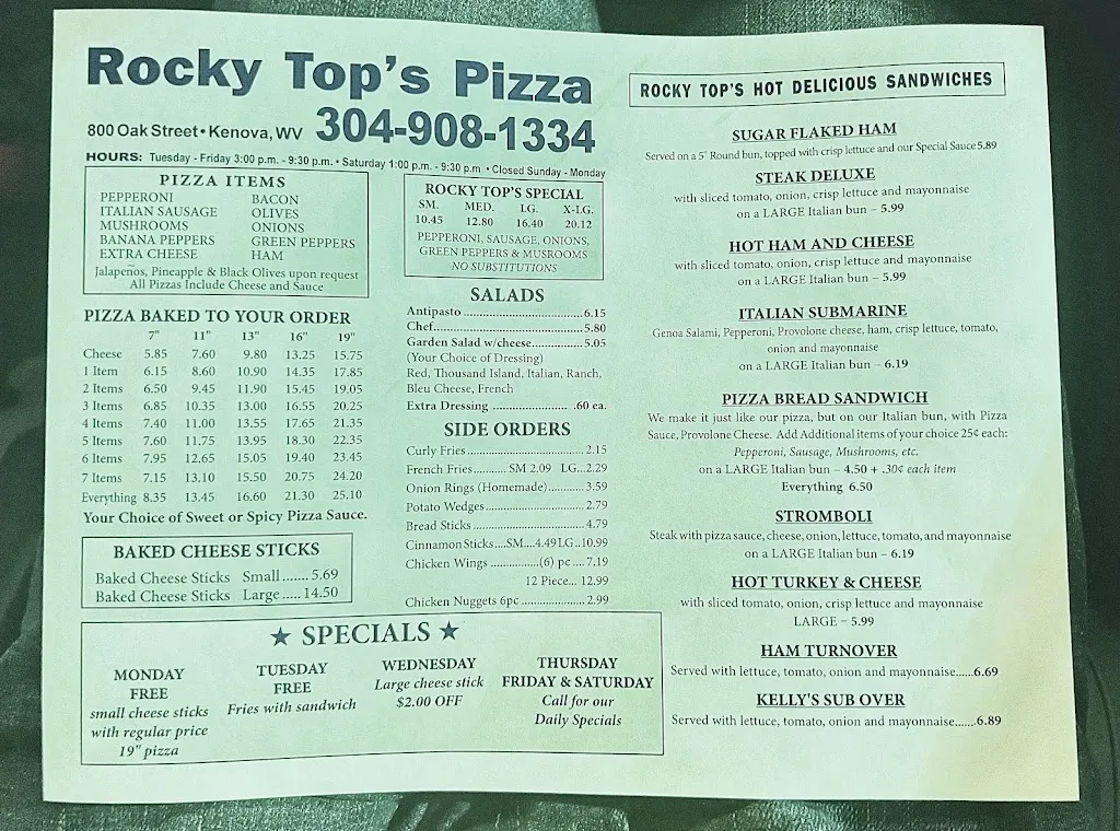 Bobby B_Rocky Tops Pizza_Kenova, WV_review