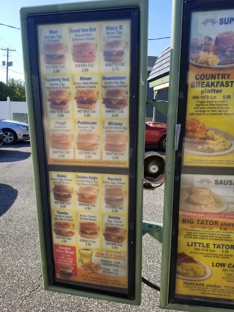 Menu_Tudor's Biscuit World_Main St, Ceredo_image_old_1