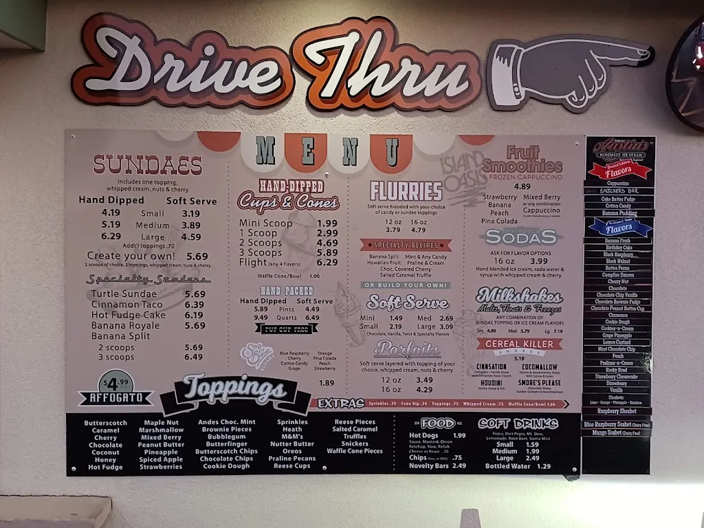Menu_Austin's Homemade Ice Cream_Ceredo, WV_image_old_2