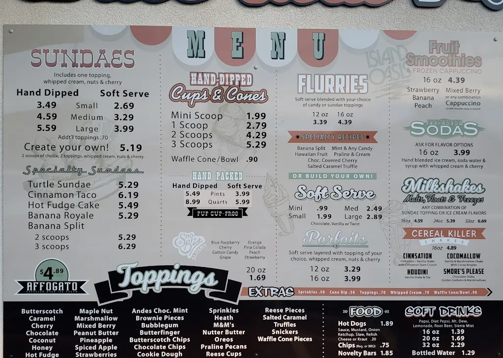 Menu_Austin's Homemade Ice Cream_Ceredo, WV_image_old_3