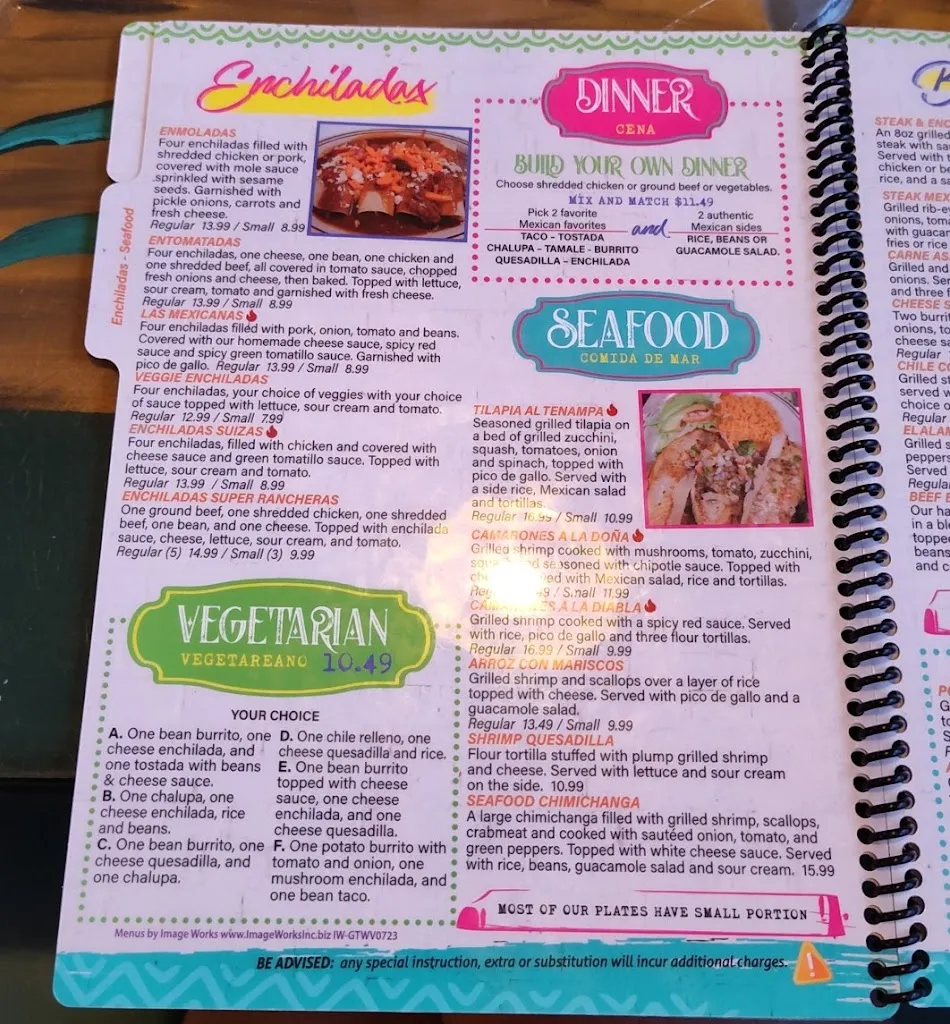 Menu_Gabby's 152 Tortilla Street_Lavalette, WV_image_old_1