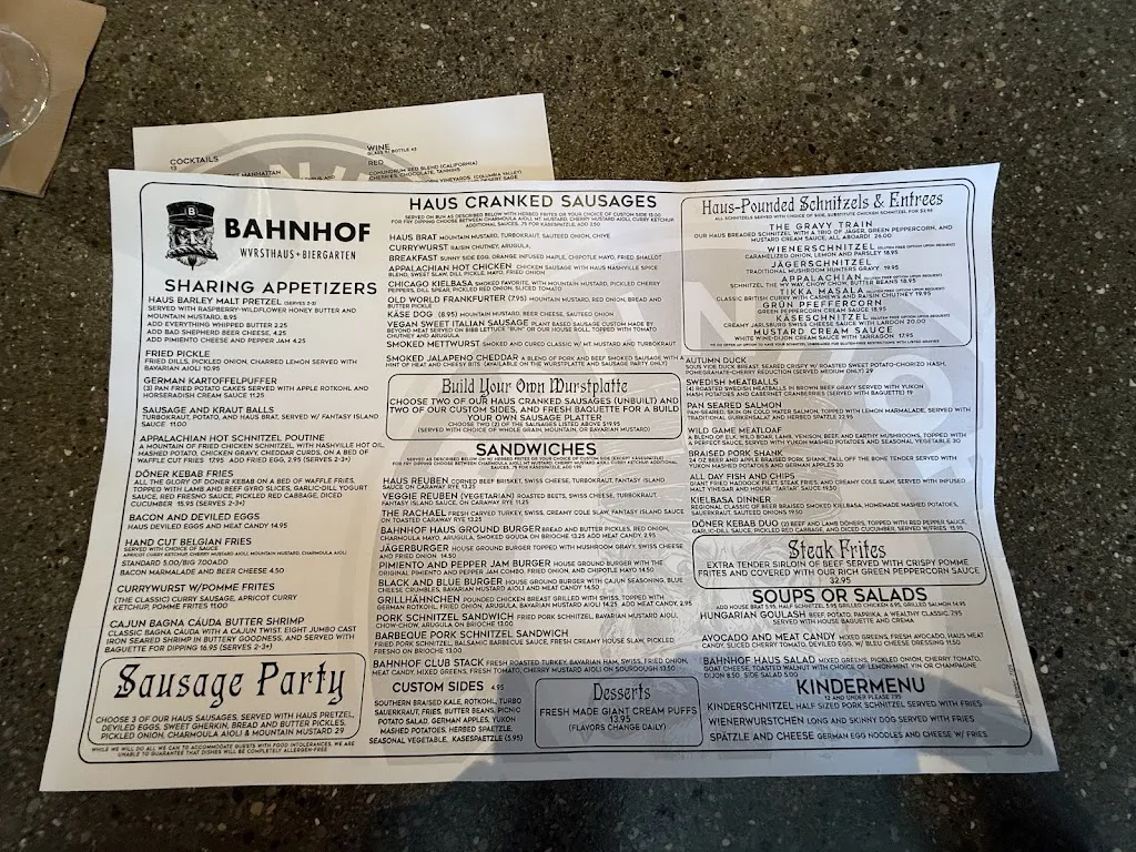 Menu_Bahnhof WVrsthaus & Biergarten_Huntington, WV_image_old_3
