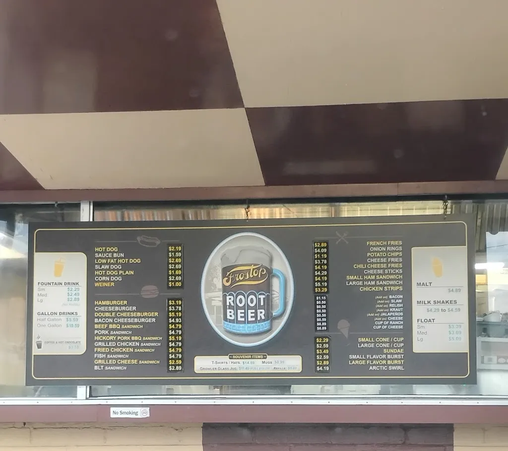 Menu_Frostop Drive-In_Huntington, WV_image_old_2