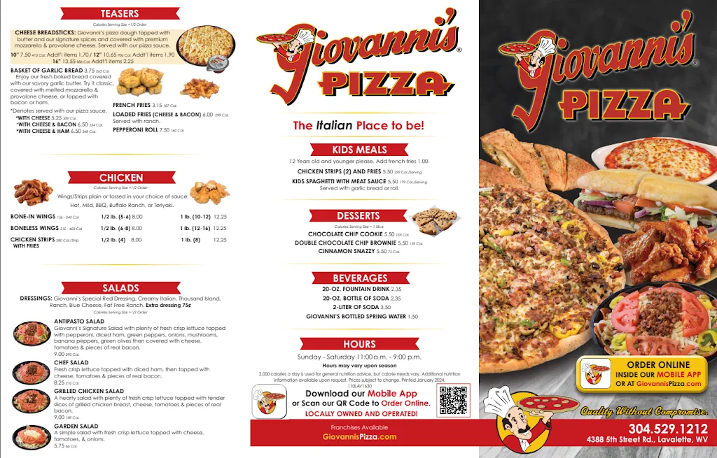 Menu_Giovanni's Pizza_Huntington, WV_image_old_2