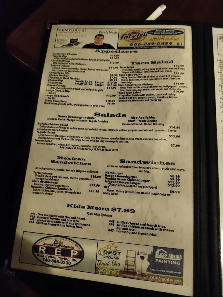 Menu_Tequila Grill_Huntington, WV_image_old_3