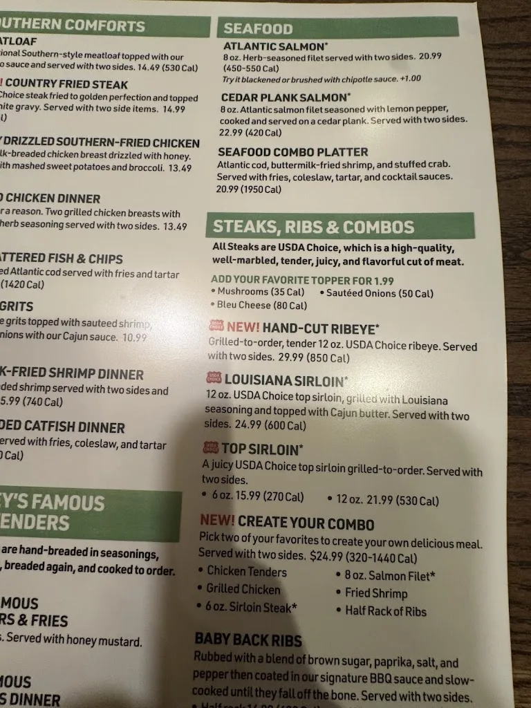 Menu_O'Charley's Restaurant & Bar_Barboursville, WV_image_old_1