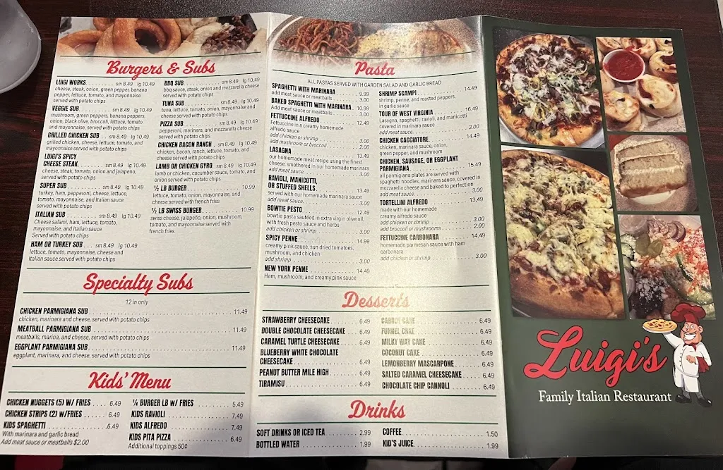 Menu_Luigi’s_Huntington, WV_image_old_2