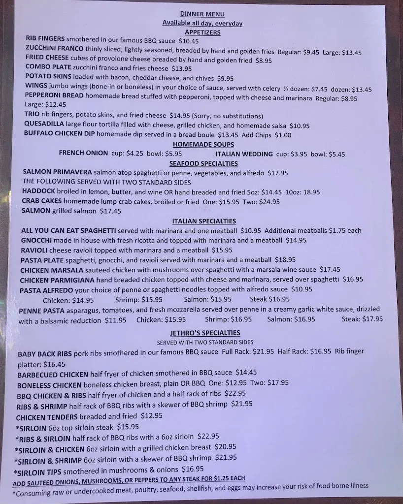 Menu_Jethro's_Altoona, PA_image_old_2
