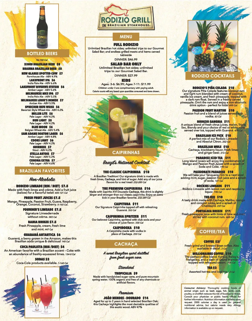 Menu_Rodizio Grill Brazilian Steakhouse Milwaukee_Milwaukee, WI_image_old_1