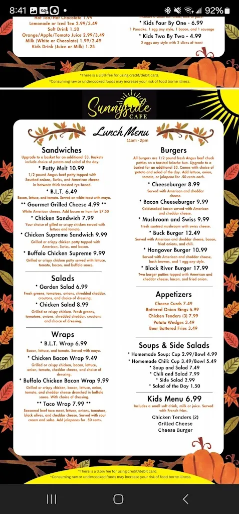 Menu_Sunnyside cafe_Black River Falls, WI_image_old_1