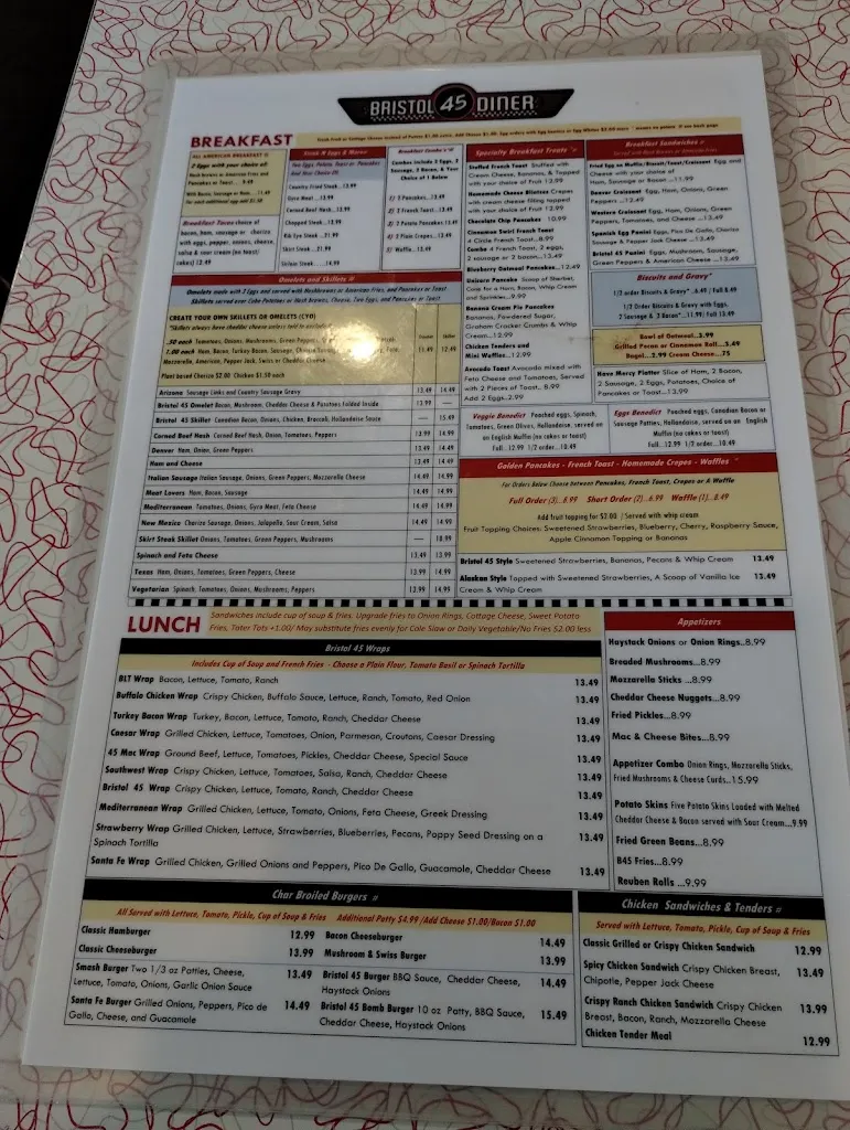 Menu_Bristol 45 Diner_Bristol, WI_image_old_2