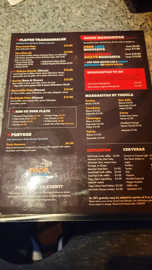 Menu_Poco Loco_Brown Deer, WI_image_old_2