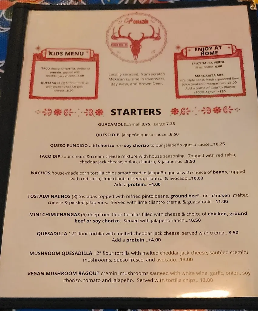 Menu_Café Corazón_Brown Deer, WI_image_old_1