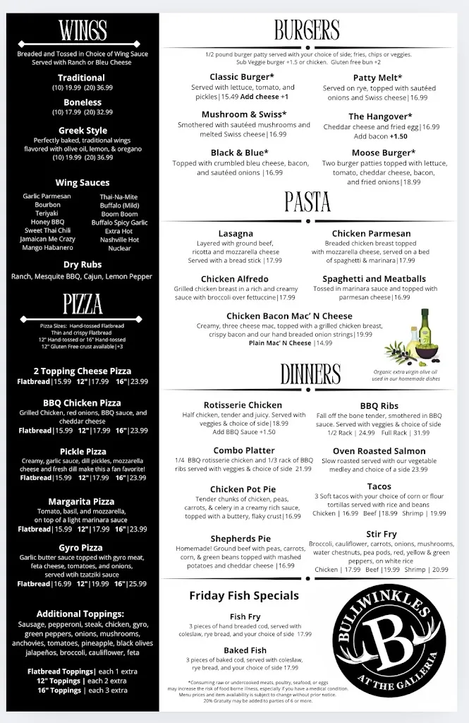 Menu_Bullwinkles at the Galleria_Brookfield, WI_image_old_1