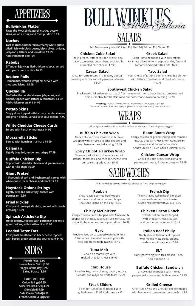 Menu_Bullwinkles at the Galleria_Brookfield, WI_image_old_2