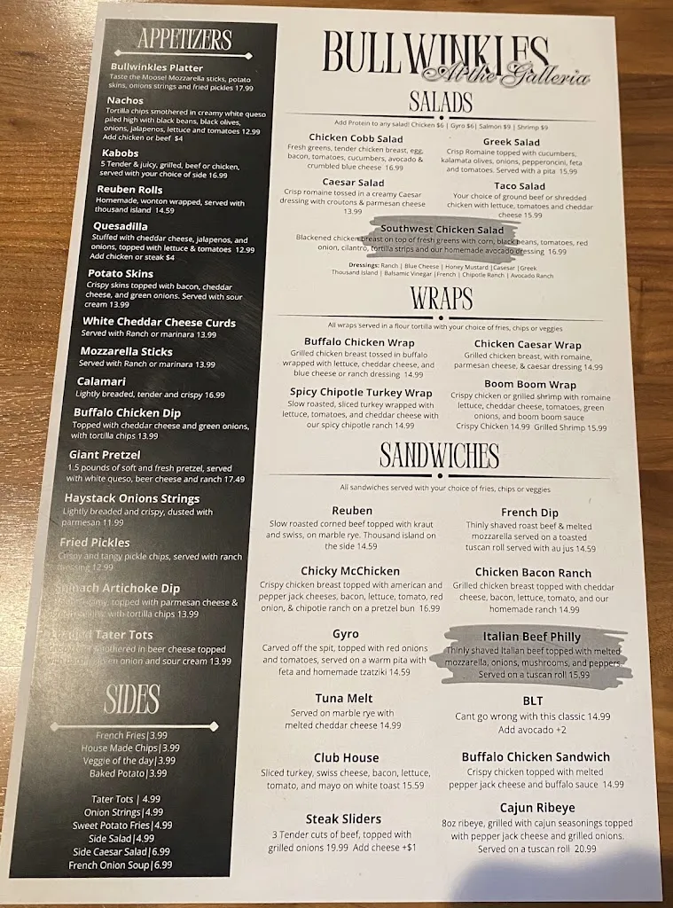 Menu_Bullwinkles at the Galleria_Brookfield, WI_image_old_3