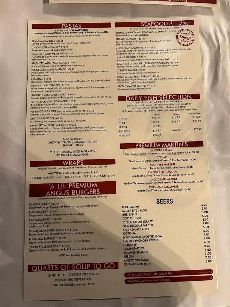 Menu_Vino Cappuccino_Brookfield, WI_image_old_2
