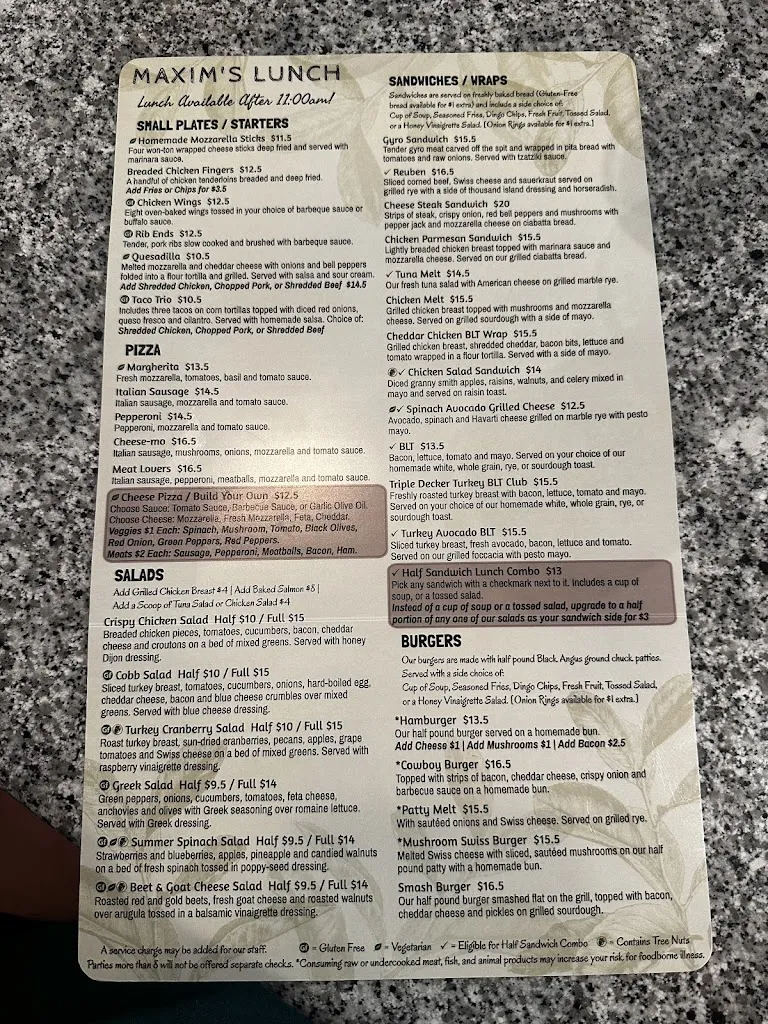 Menu_Maxim's Restaurant_Brookfield, WI_image_old_3