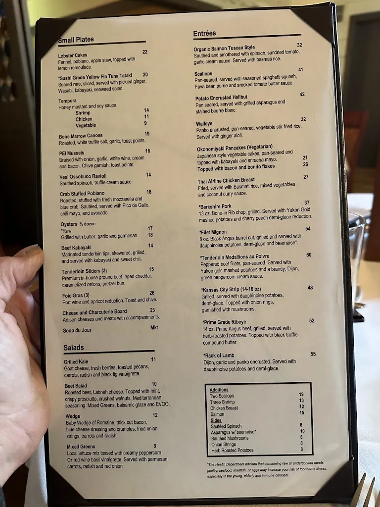 Menu_Sebastian's_Racine, WI_image_old_1