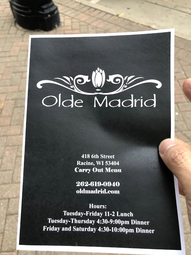 Menu_Olde Madrid_Racine, WI_image_old_1