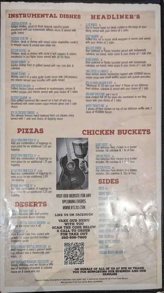 Menu_Route 20_Sturtevant, WI_image_old_3