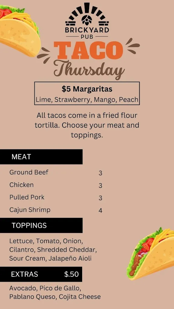 Menu_Brickyard Pub & Beer Garden_Cudahy, WI_image_old_1