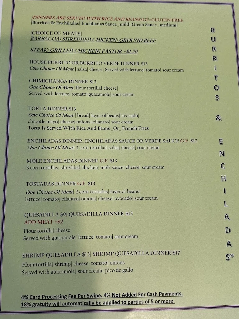 Menu_Mexic103 Mexican Restaurant_Cudahy, WI_image_old_1