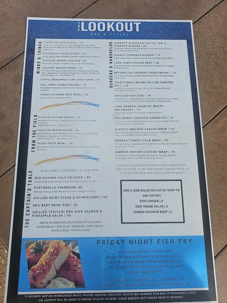 Menu_The Lookout Bar & Eatery_Delavan, WI_image_old_2