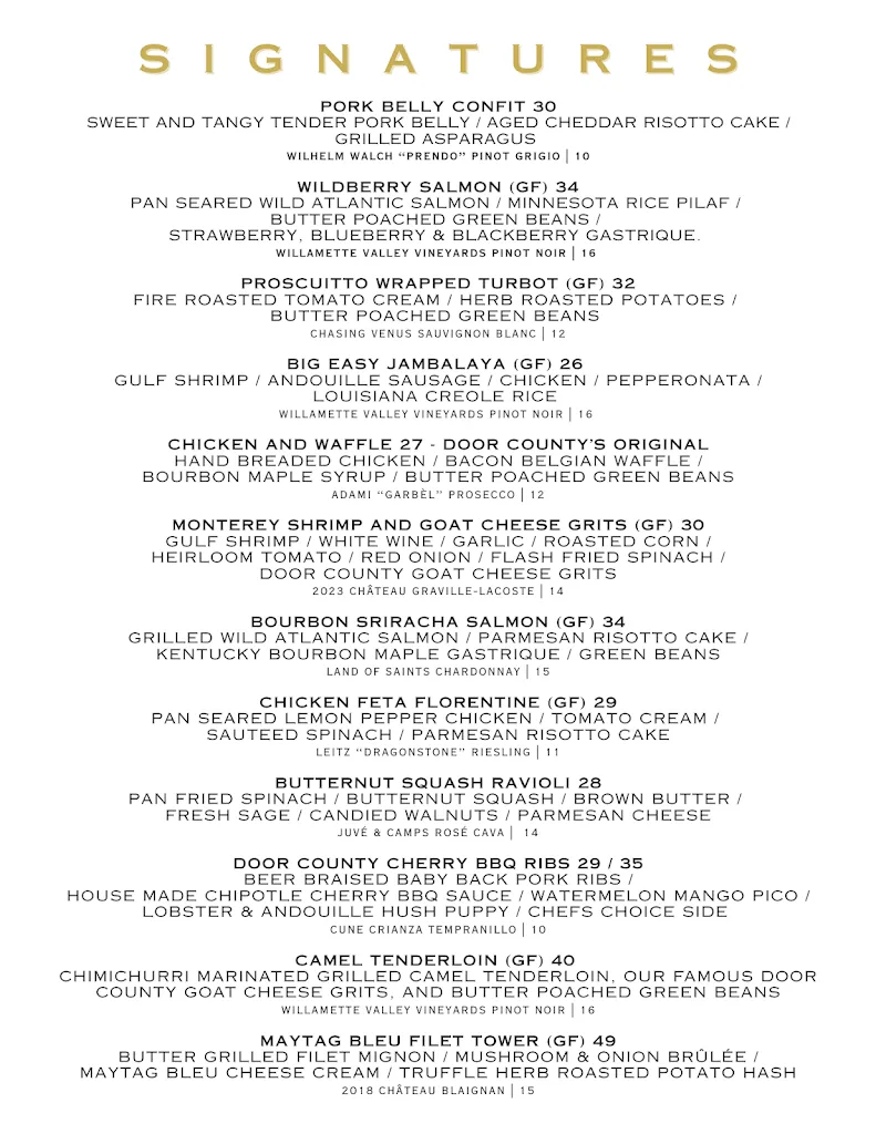 Menu_The Fireside Restaurant_Egg Harbor, WI_image_old_1