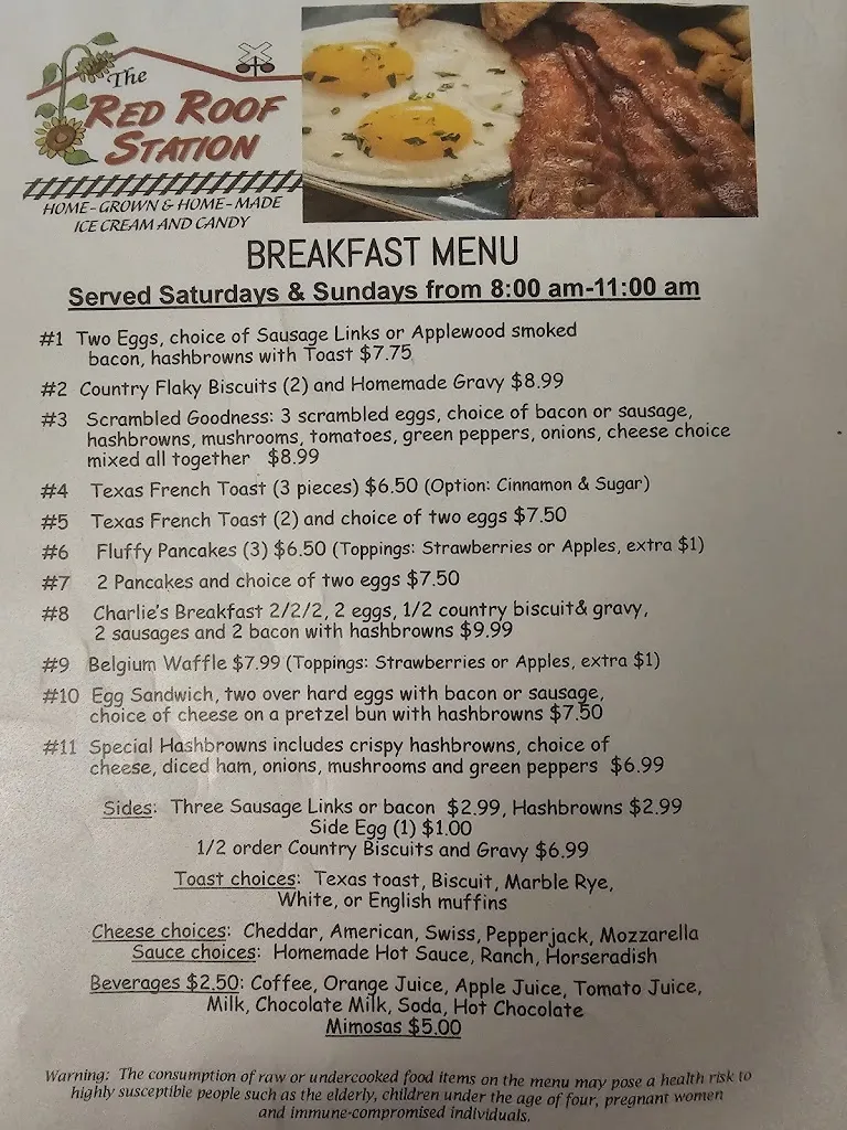 Menu_Red Roof Station_Eagle, WI_image_old_2