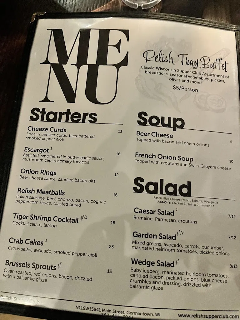 Menu_Relish Supper Club_Germantown, WI_image_old_3
