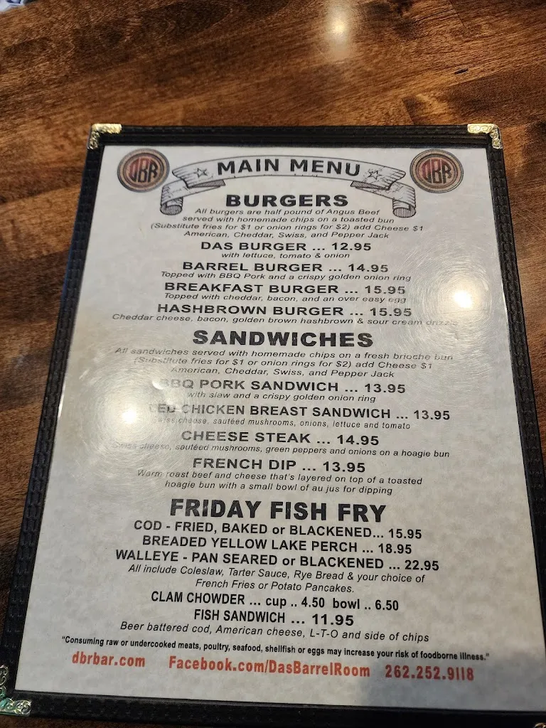 Menu_Das Barrel Room_Germantown, WI_image_old_1