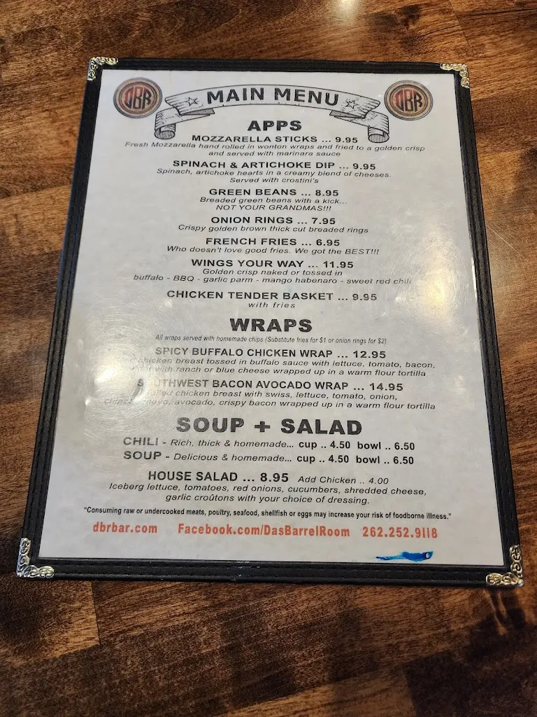 Menu_Das Barrel Room_Germantown, WI_image_old_2