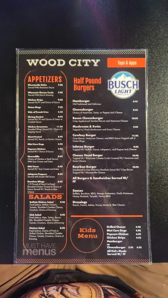 Menu_Wood City Tavern_Glenwood City, WI_image_old_1