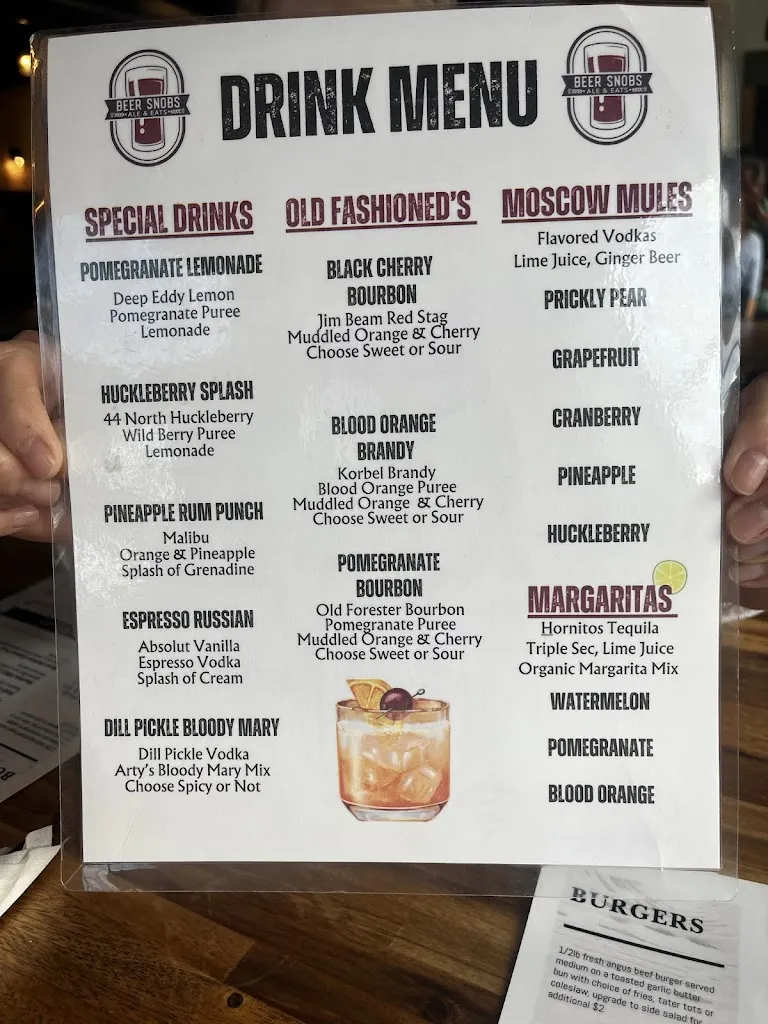 Menu_Beer Snobs Ale & Eats_Hartland, WI_image_old_1