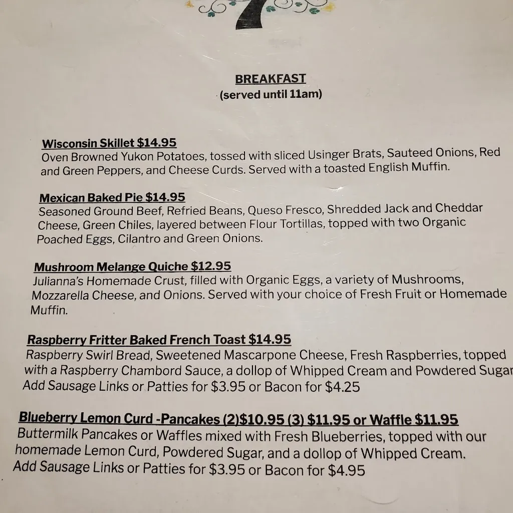 Menu_Perc Place_Hartford, WI_image_old_2