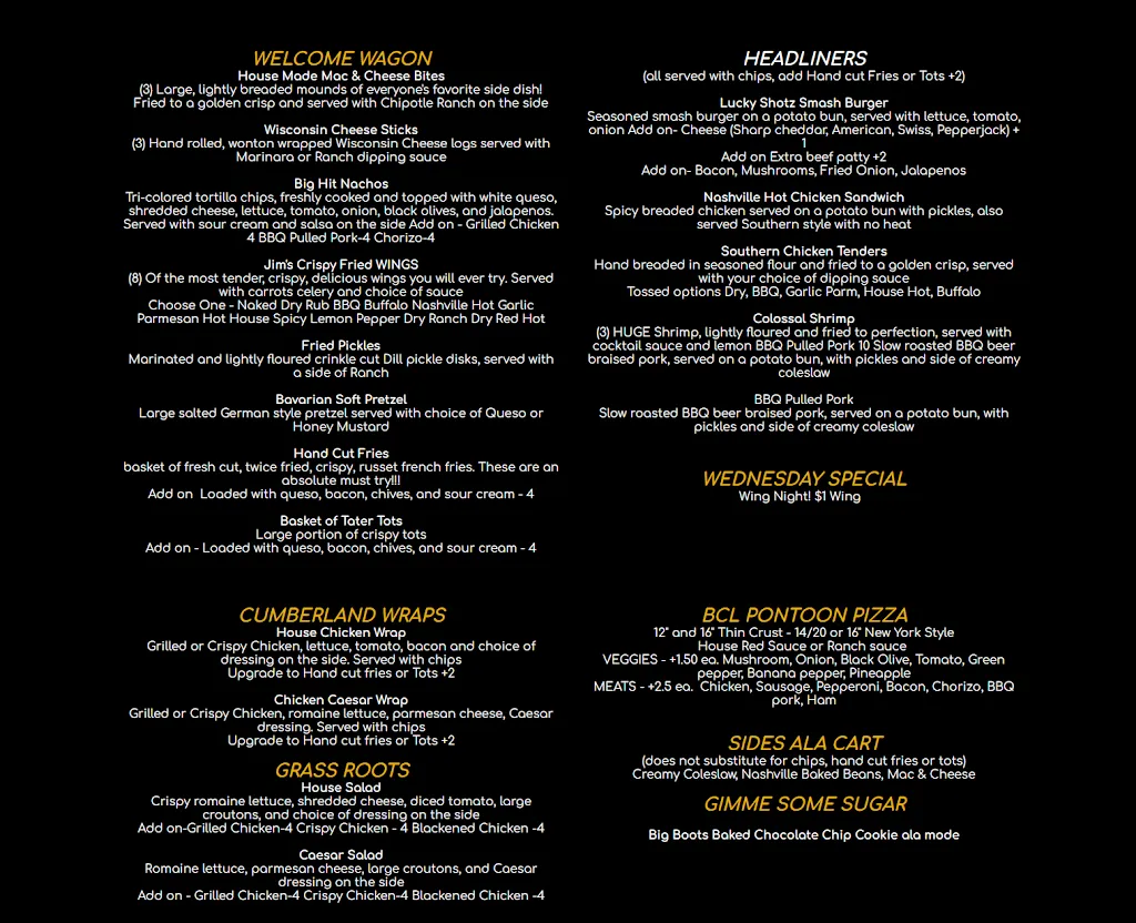 Menu_Lucky Shotz_Hartford, WI_image_old_1